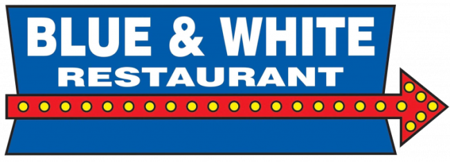blue white restaurant