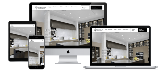 silver leaf custom cabinetry